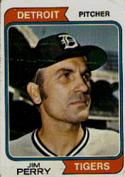 1974 Topps Baseball Cards      316     Jim Perry